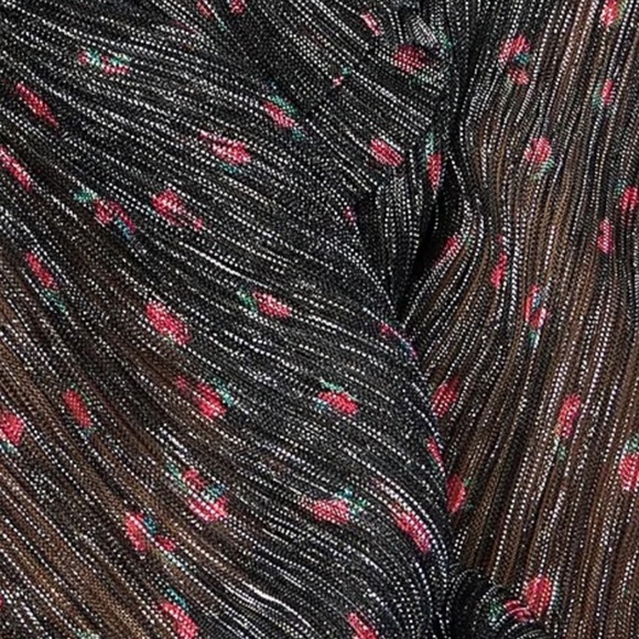 J. CREW SHIMMER LINED RUFFLE V-NECK LONG SLEEVE CAREER BLOUSE TOP L - Picture 5 of 9